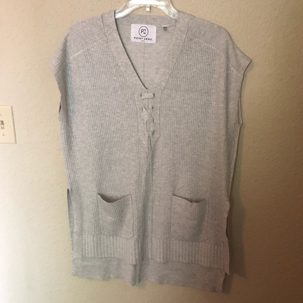 NWOT Zero Point Light Gray Vest/Top